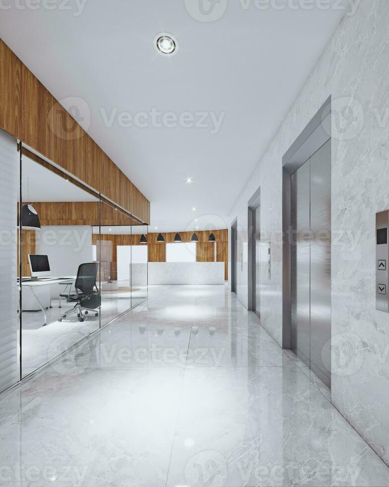 Modern office space. Work space illustration. photo