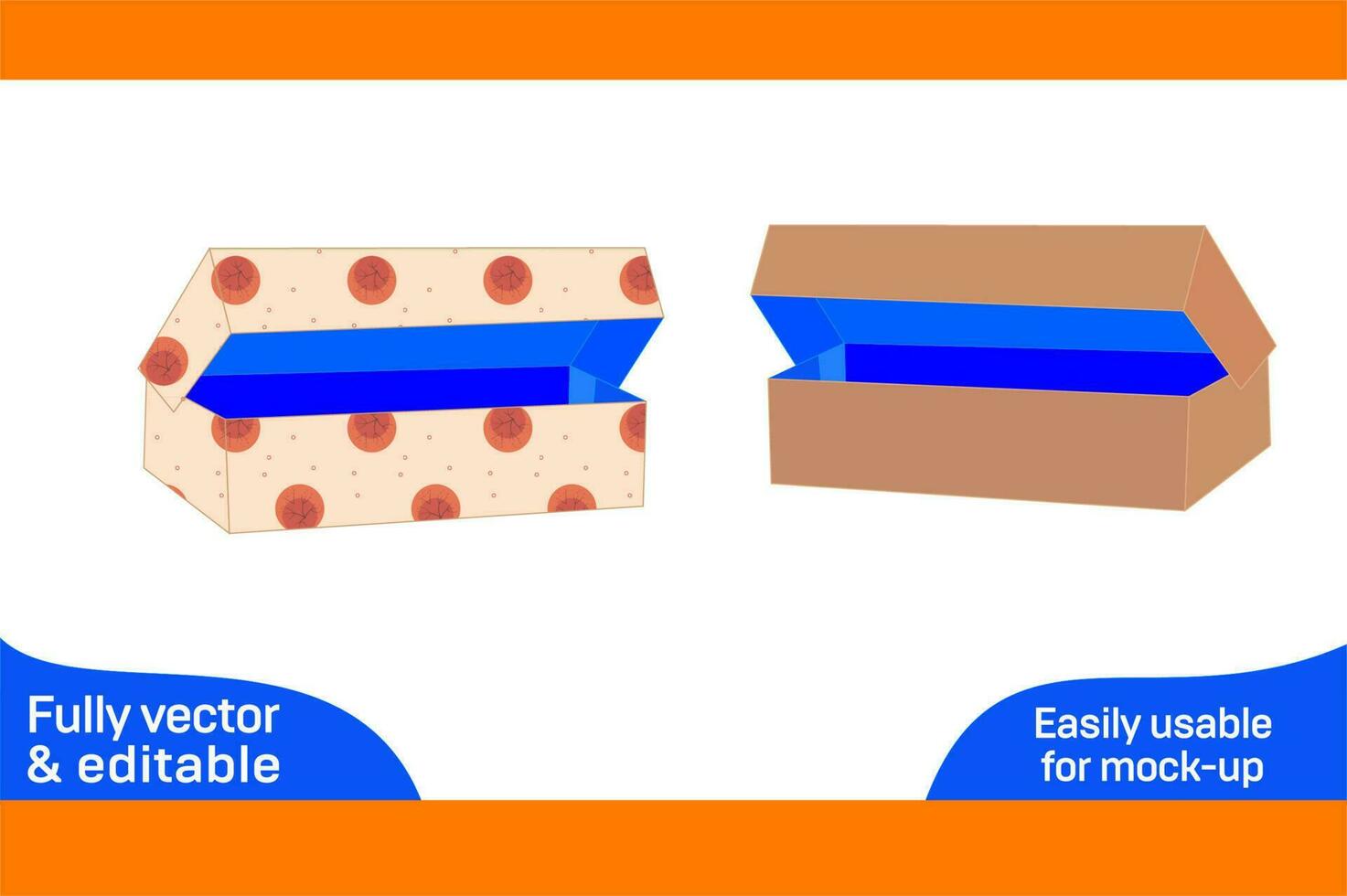 6 6 cornar ondular embalaje caja dieline modelo y 3d caja diseño fácilmente editable y redimensionable 3d caja vector