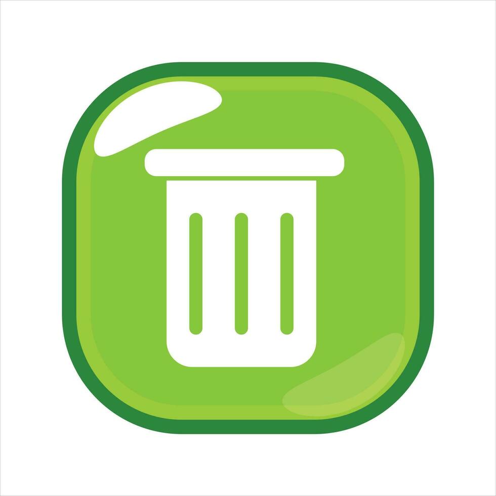 trash recycling bucket vector icon