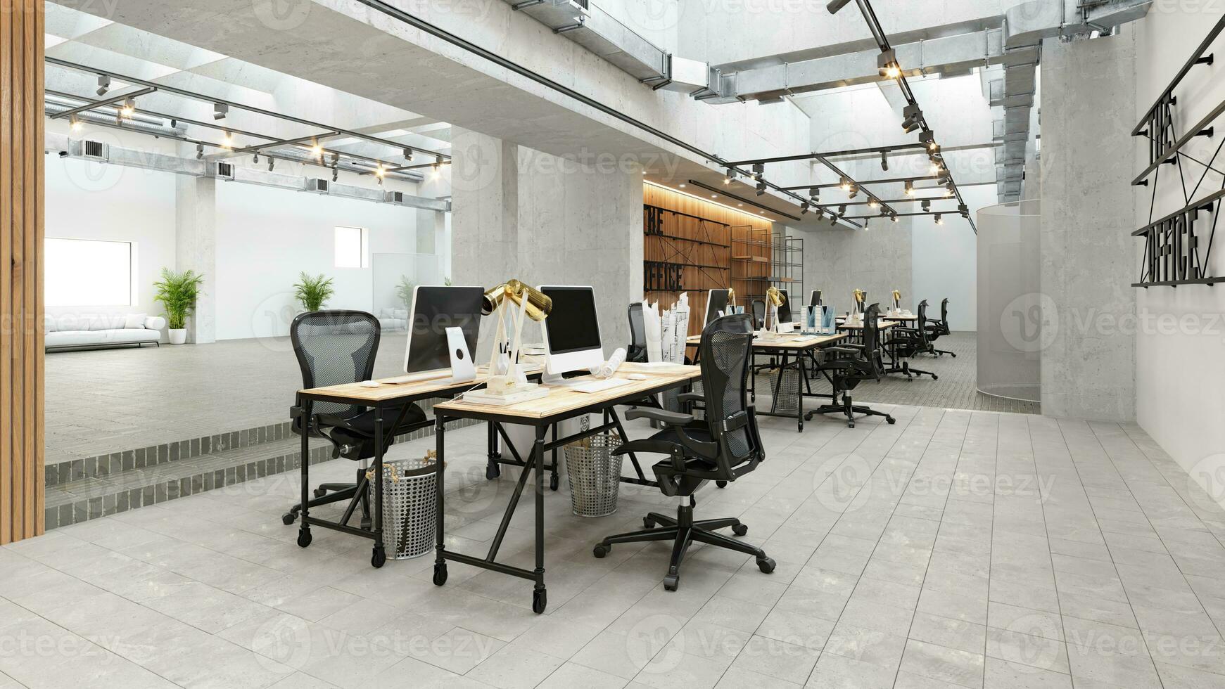 Office interior in loft style. photo