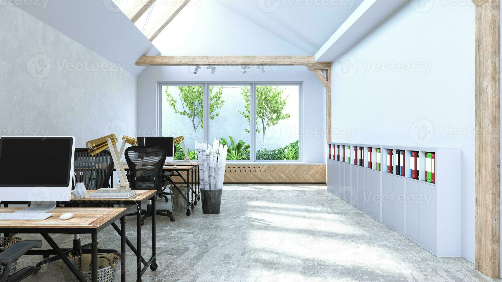 Modern office in loft style. photo