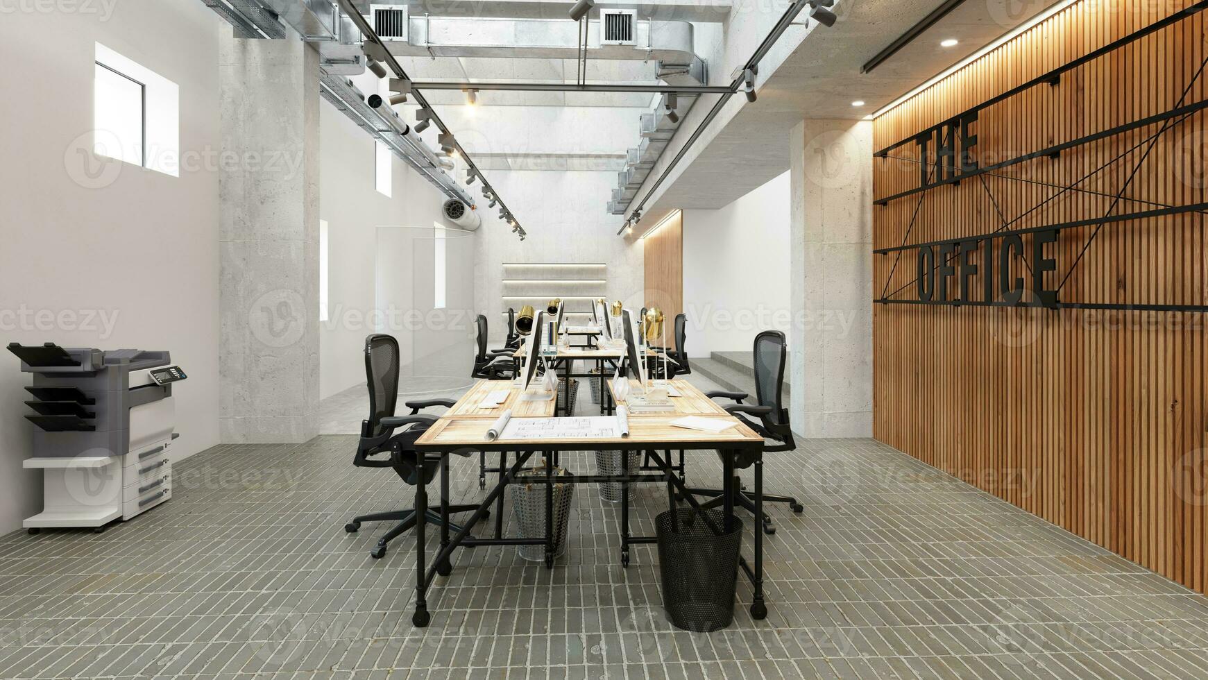 Office interior in loft style. photo