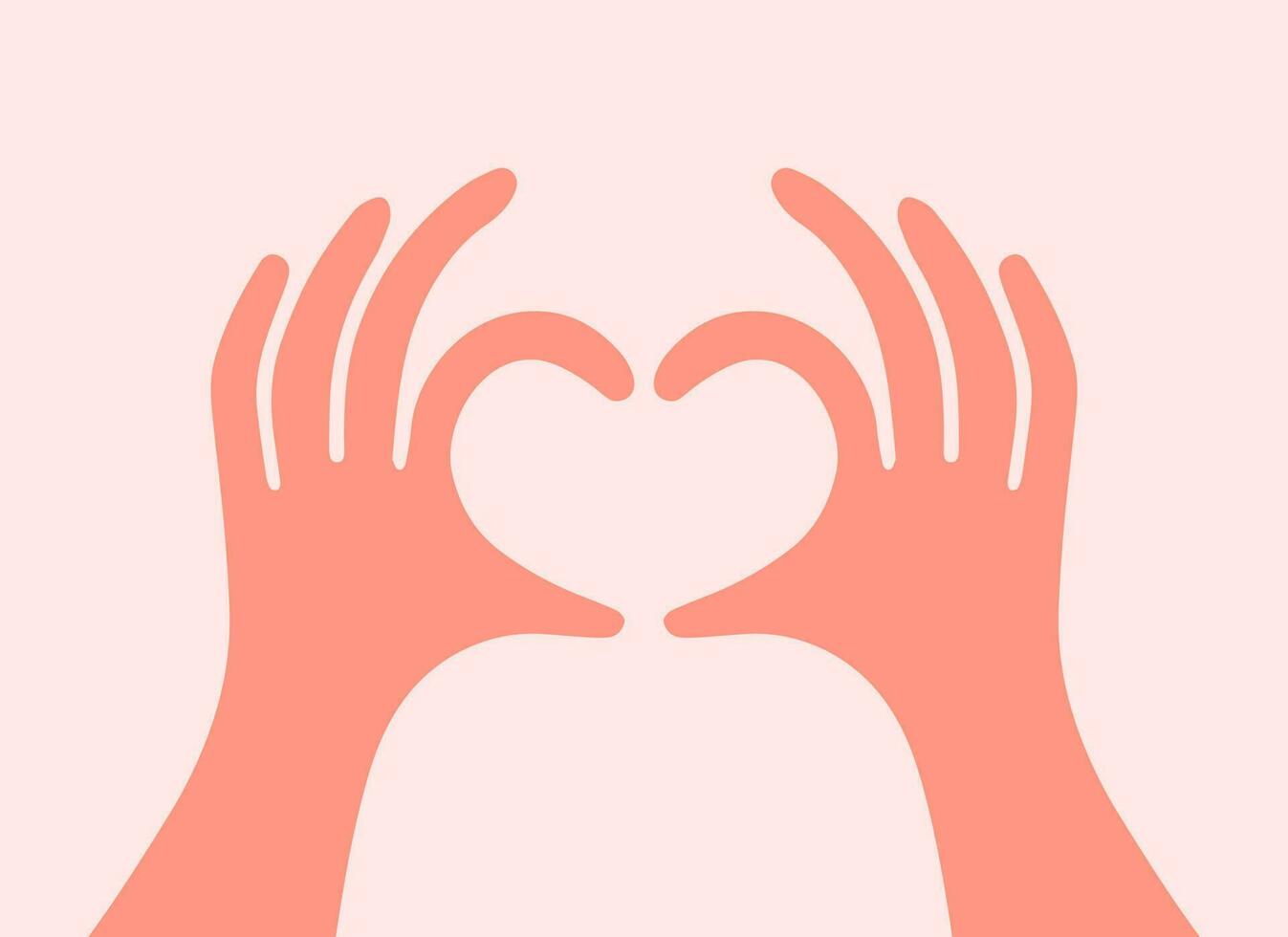 Hands making or formatting a heart symbol icon. I love you heart sign. vector