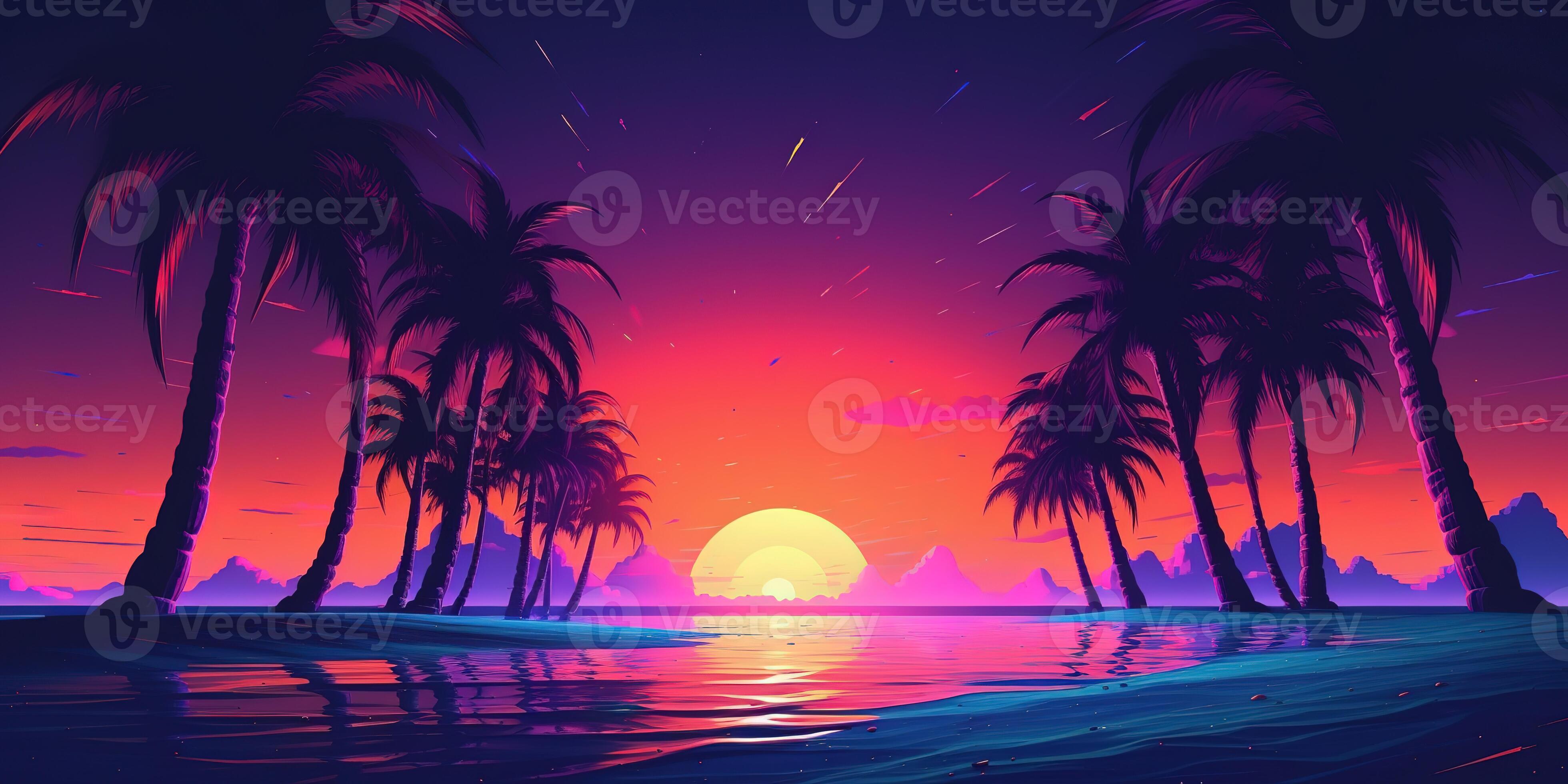 Premium AI Image  West Coast Waves Aesthetic Vibes and Mesmerizing  Background Design