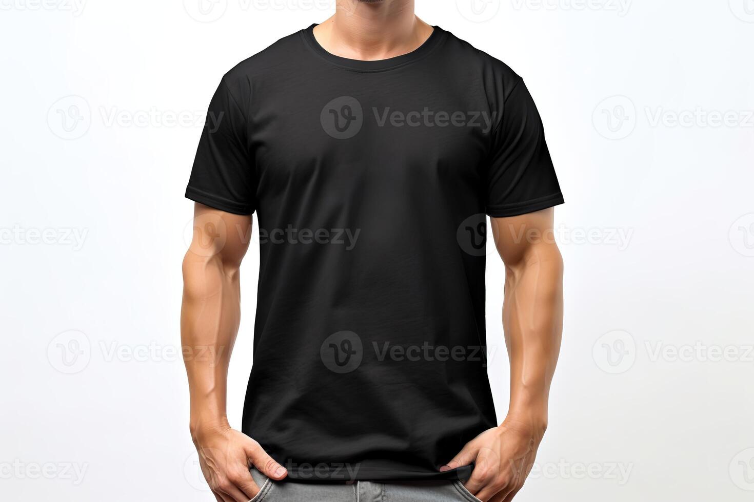 black t shirt for your designs mockup, photo
