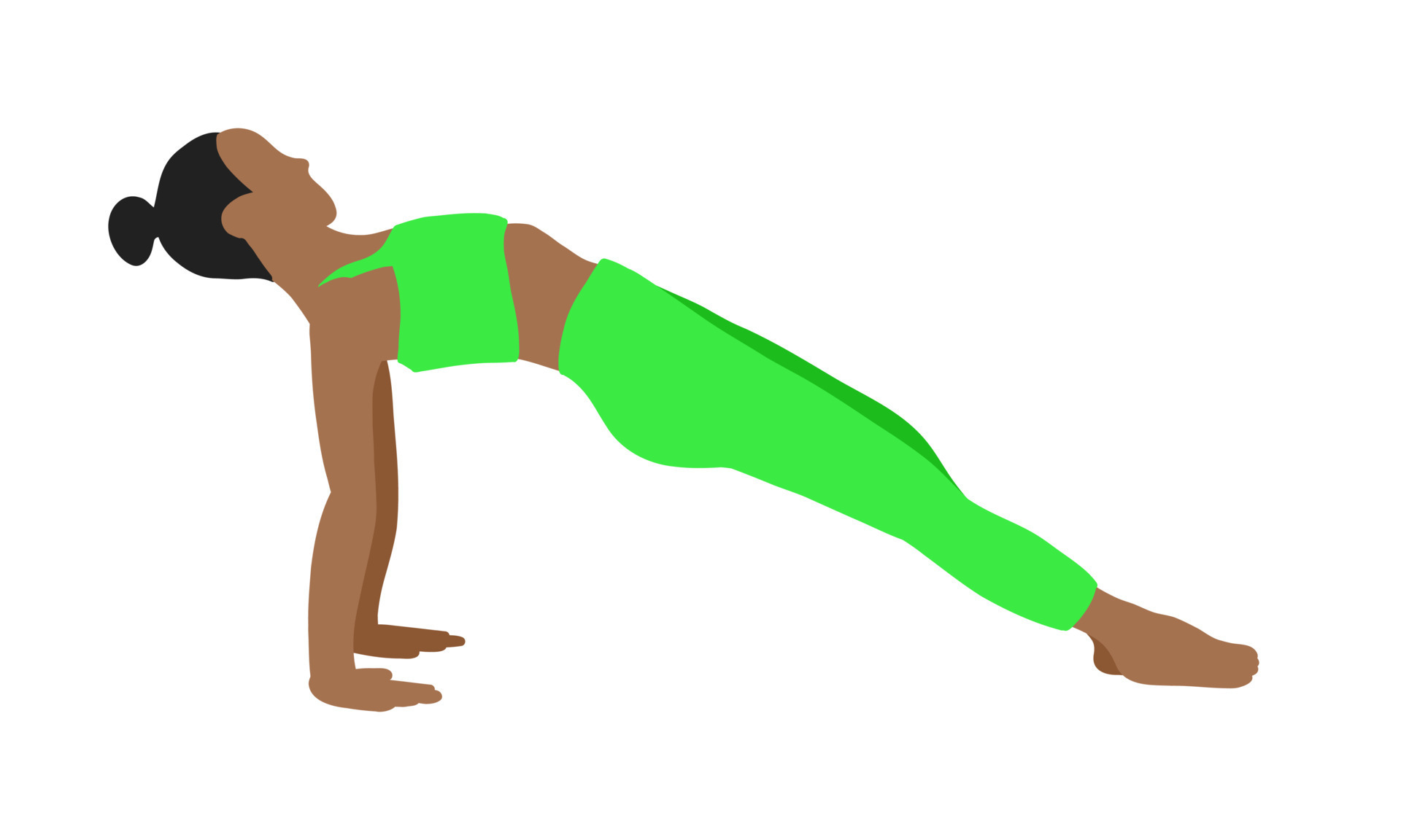 Flexibility yoga stand pose. African American longhair female