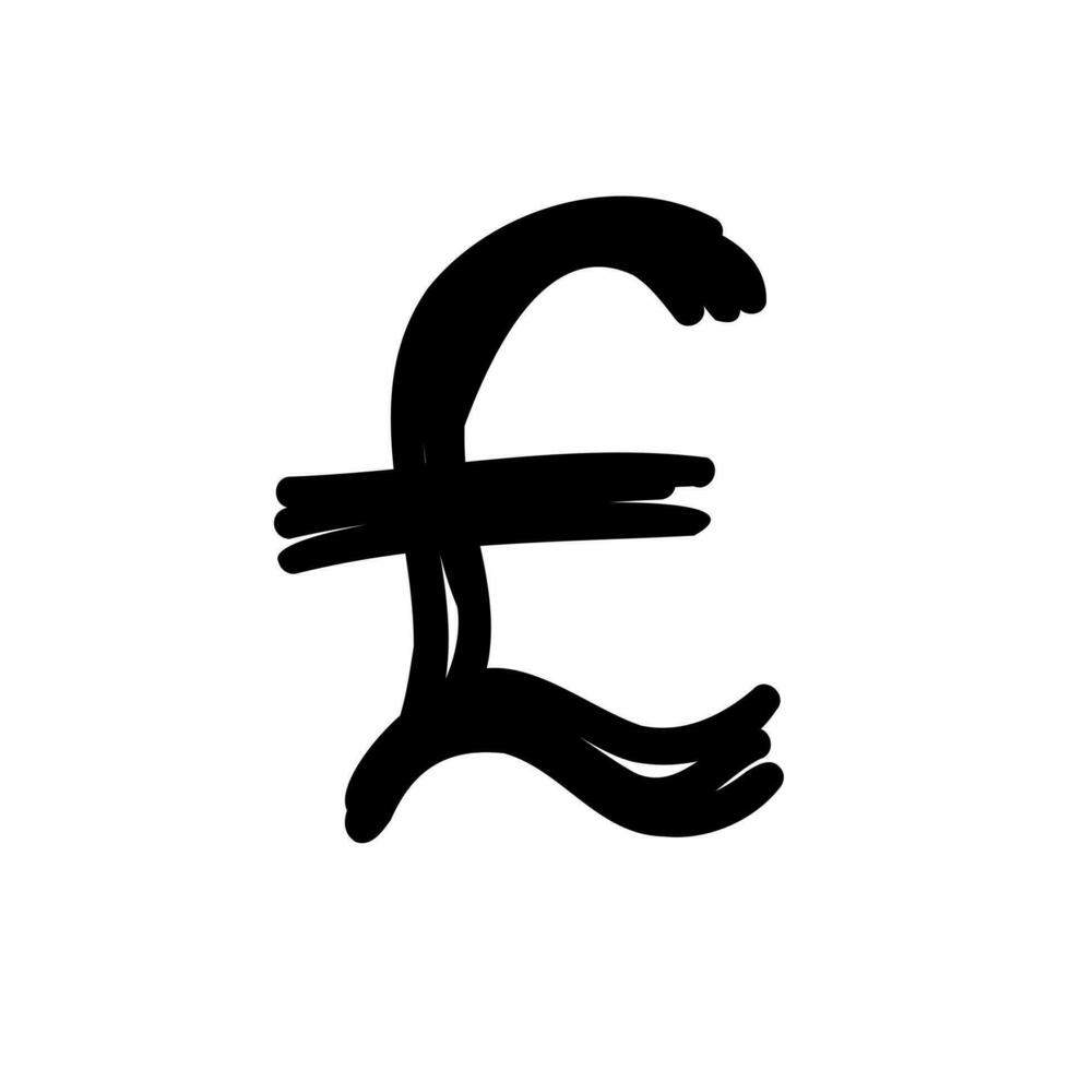 Escribiendo moneda dinero Finanzas firmar íconos euro, dólar, yen, libra recopilación. vector ilustración en mano hecho dibujos animados garabatear estilo aislado en blanco antecedentes. para negocio, presentación.