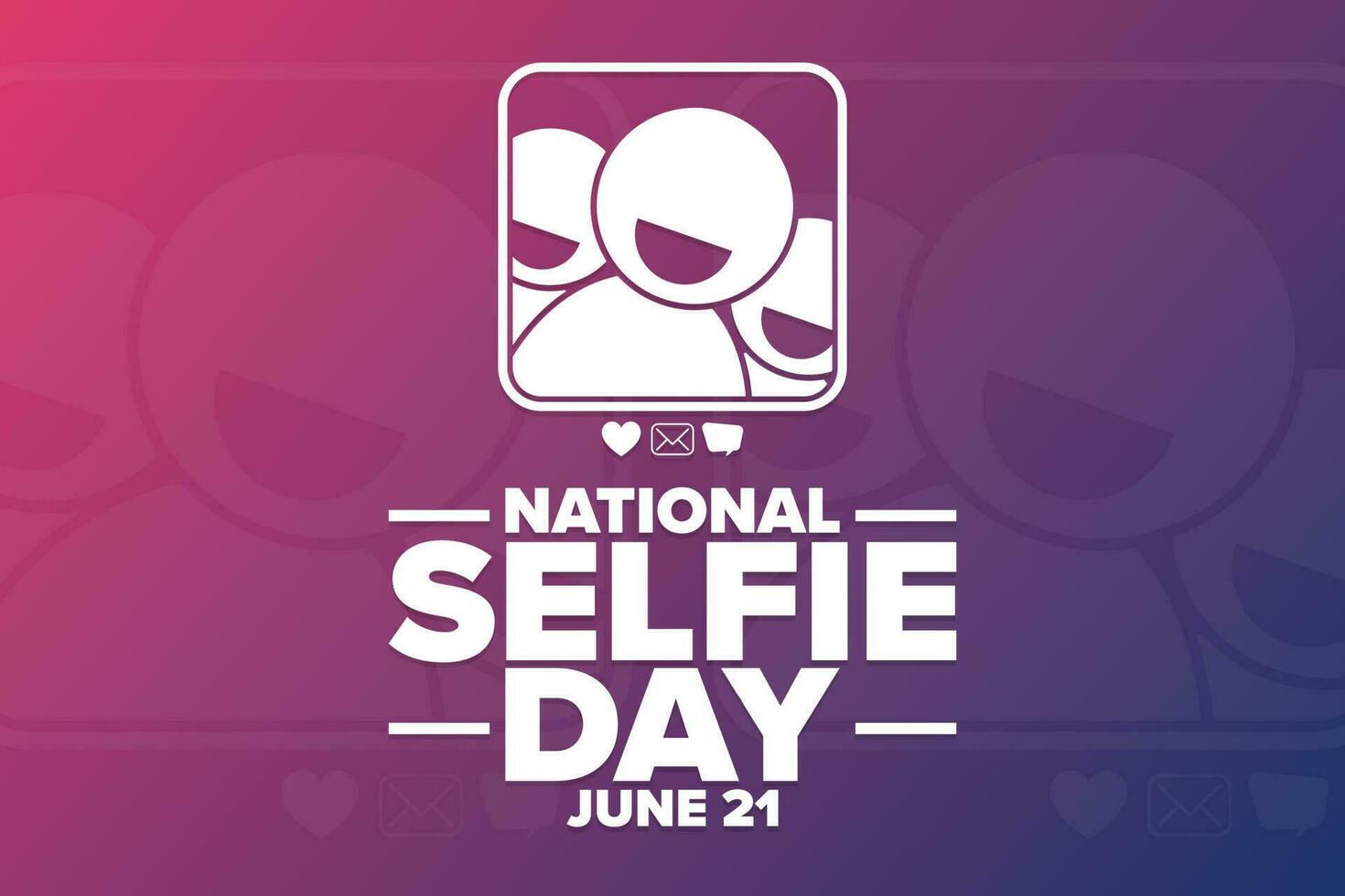 National Selfie Day. June 21. Holiday concept. Template for background