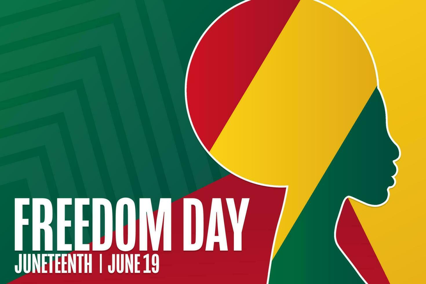 Juneteenth. Freedom Day. June 19. Holiday concept. Template for background, banner, card, poster with text inscription. Vector EPS10 illustration.