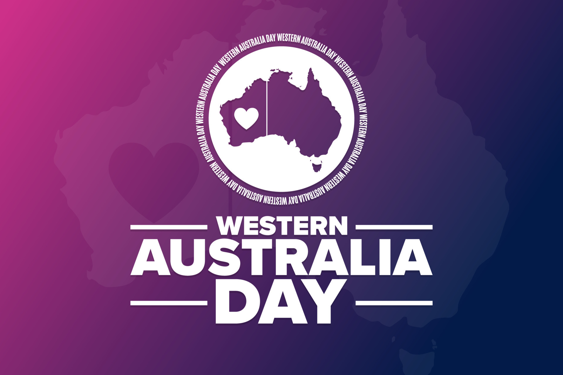 Western Australia Day. Holiday concept. Template for background, banner, card, poster with text