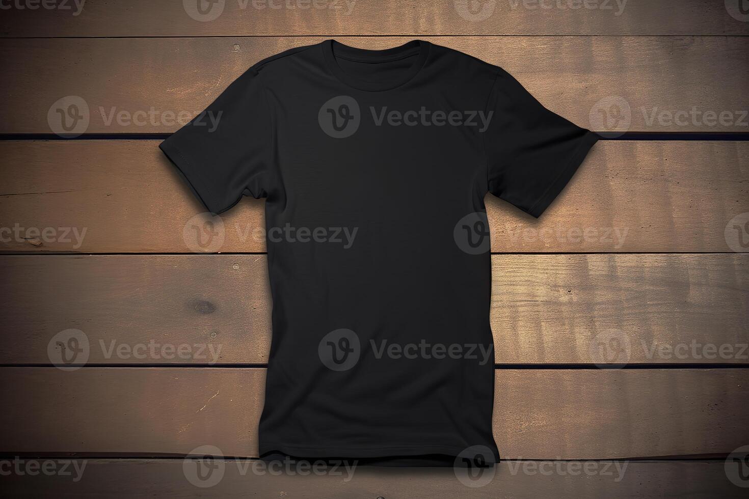 negro t camisa para tu diseños Bosquejo, ai generado foto