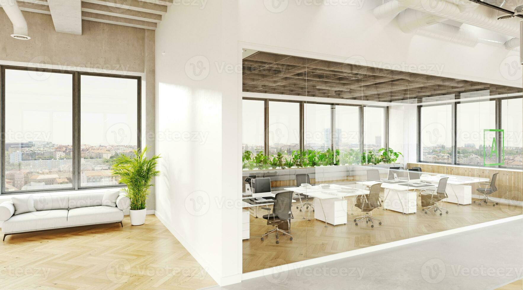 Interior of dream office. photo