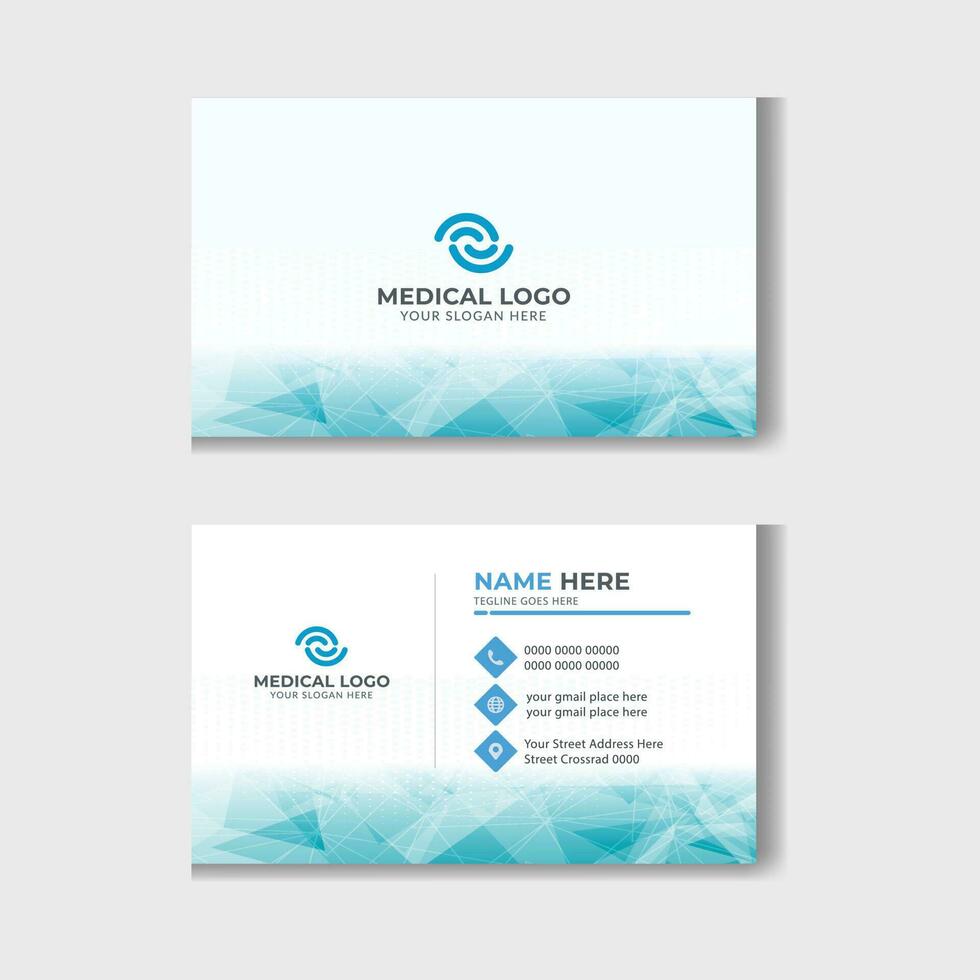 Modern medical healthcare doctor business card template design Free Vector. Health care business card Free Vector