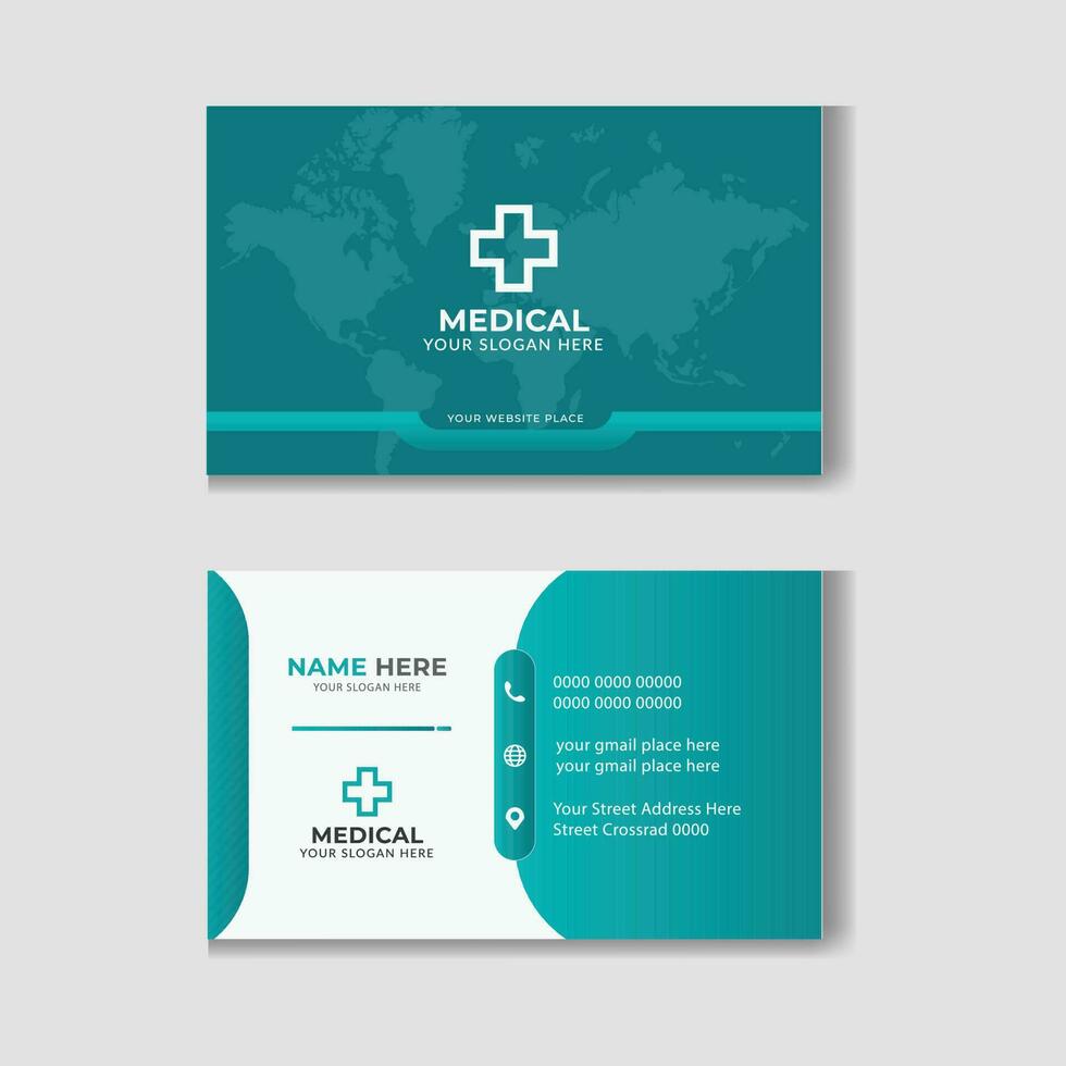 Modern medical healthcare business. Doctor business card vector