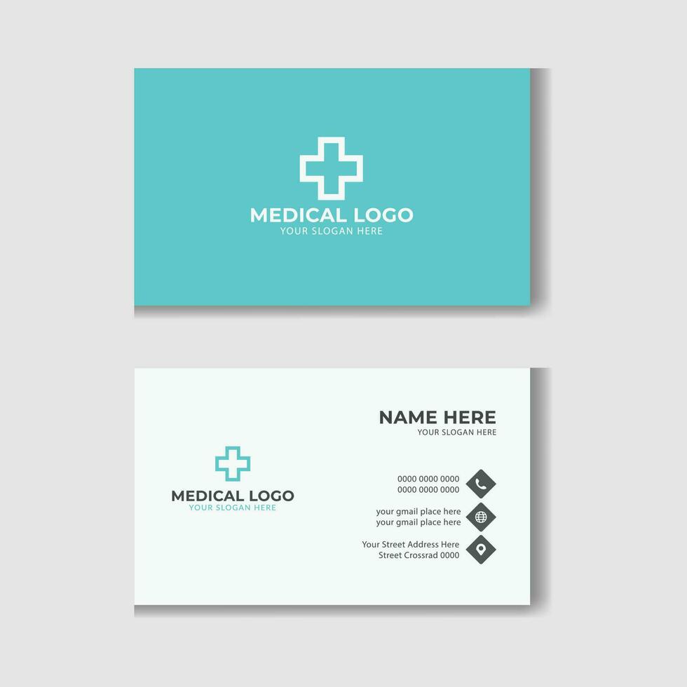 Modern healthcare medical business card template Free Vector