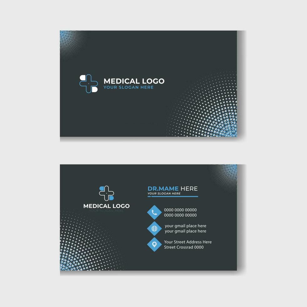 Modern medical healthcare doctor business card template design Free Vector. Health care business card Free Vector