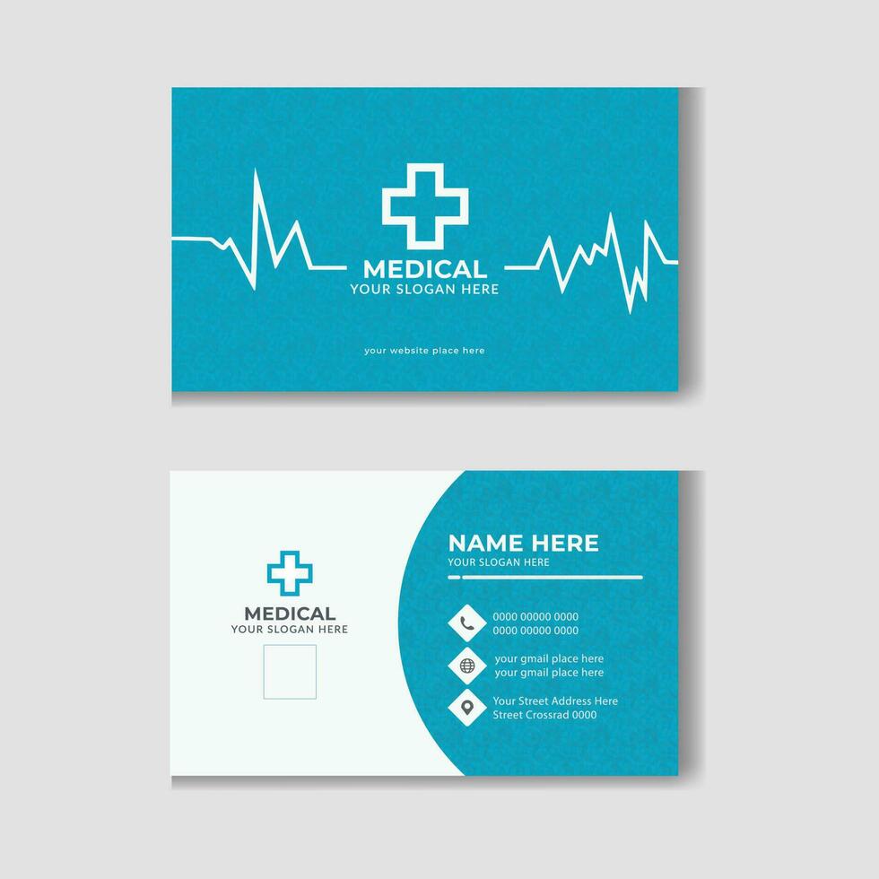 Modern healthcare medical business card template Free Vector
