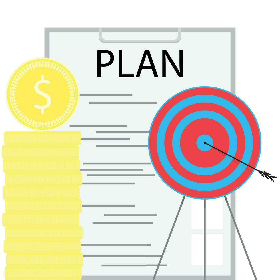 Successful money planning vector