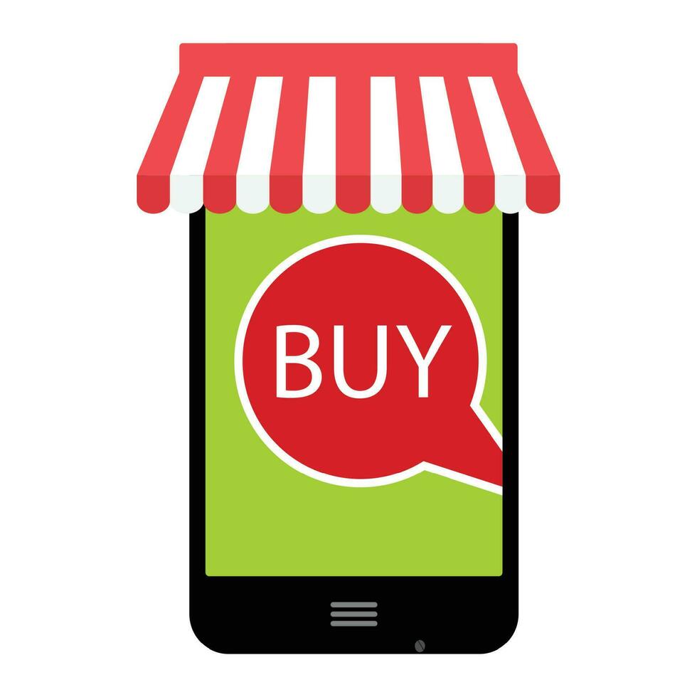 Buy onlline with web store vector