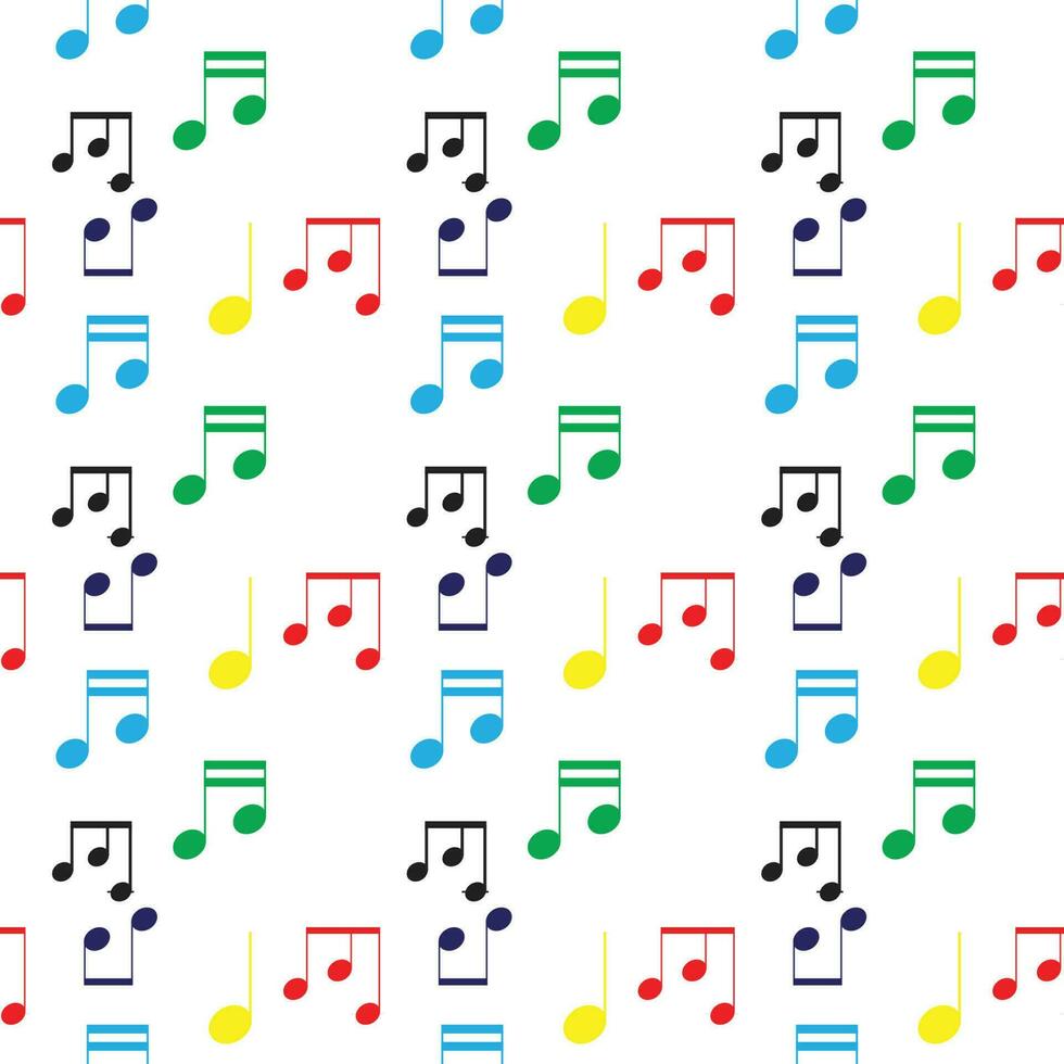 Color musical pattern vector