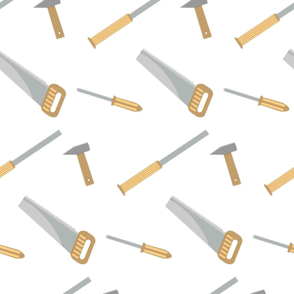 Tools for carpentry seamless pattern vector