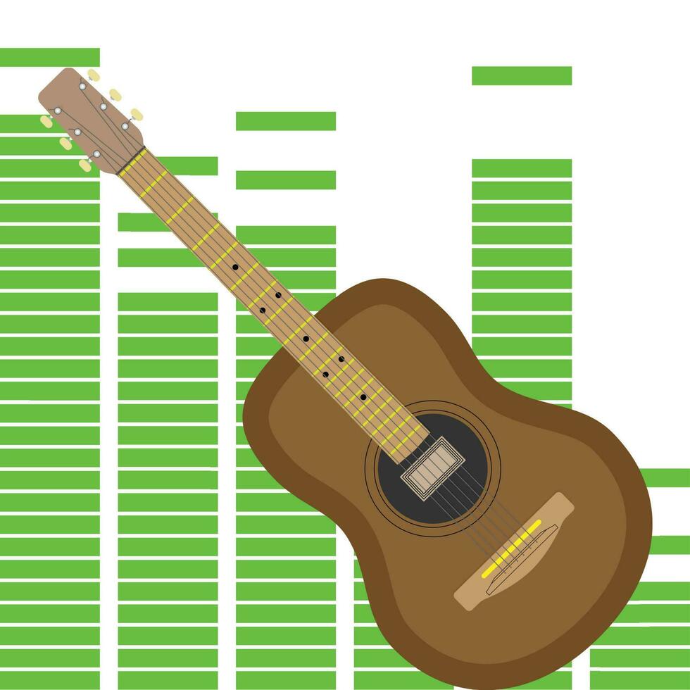 55 acoustic guitar vector