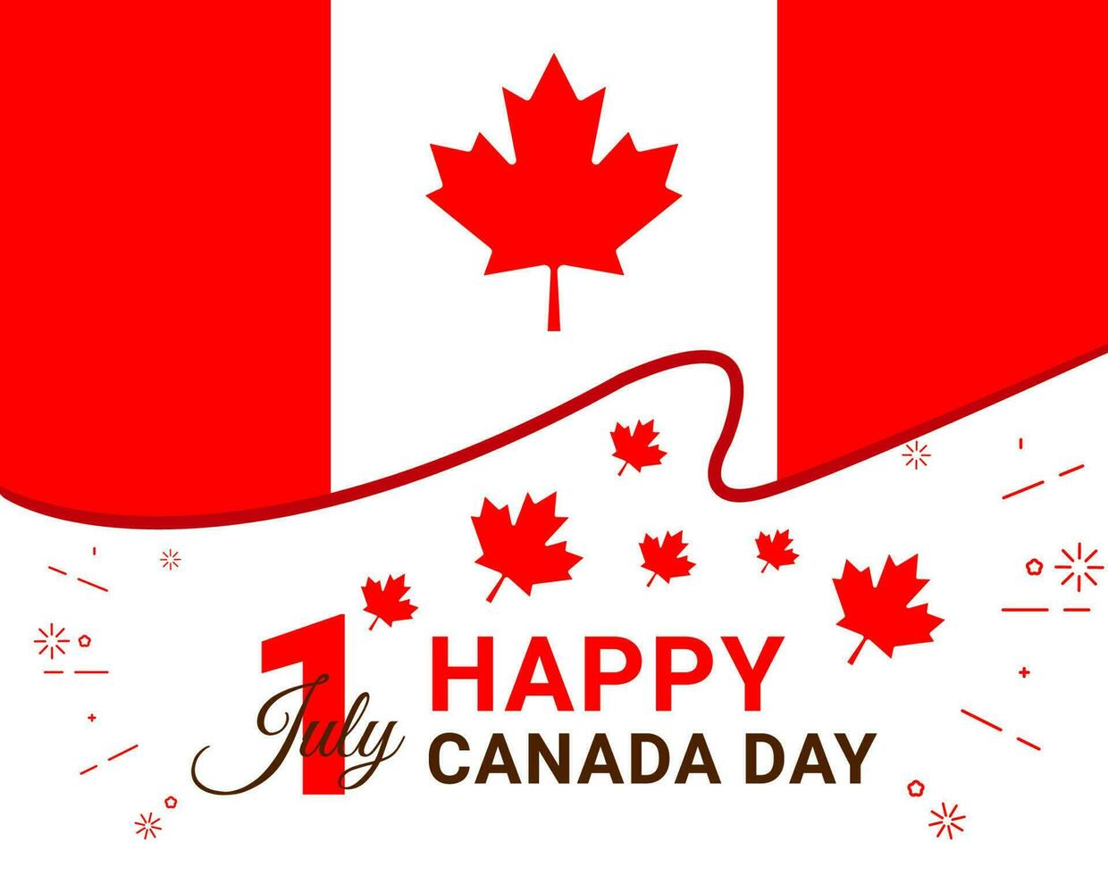 feliz dia DE CANADA vector