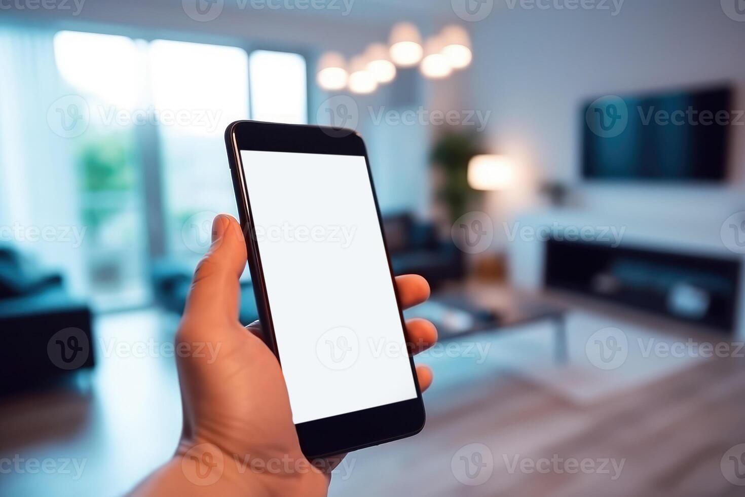Home advisor, voice recognition, artificial intelligence device and internet. photo