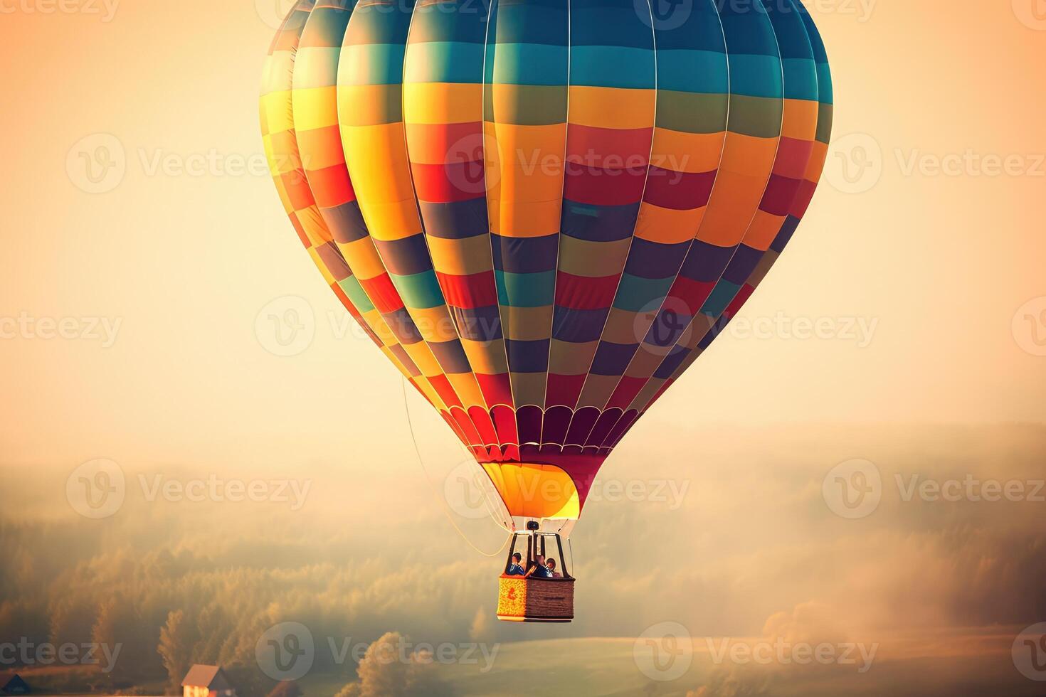 Colorful Hot Air Balloons in Flight, photo