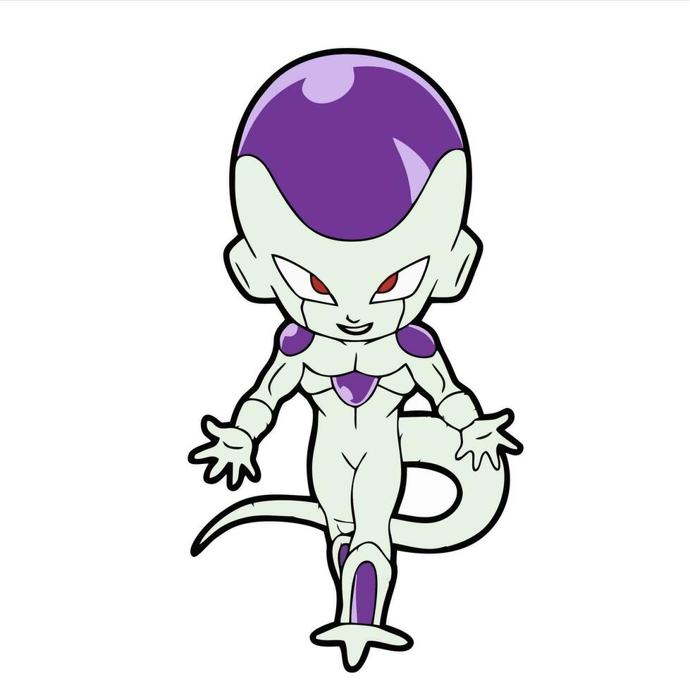 frieza es un personaje en el dibujos animados esfera del dragón vector