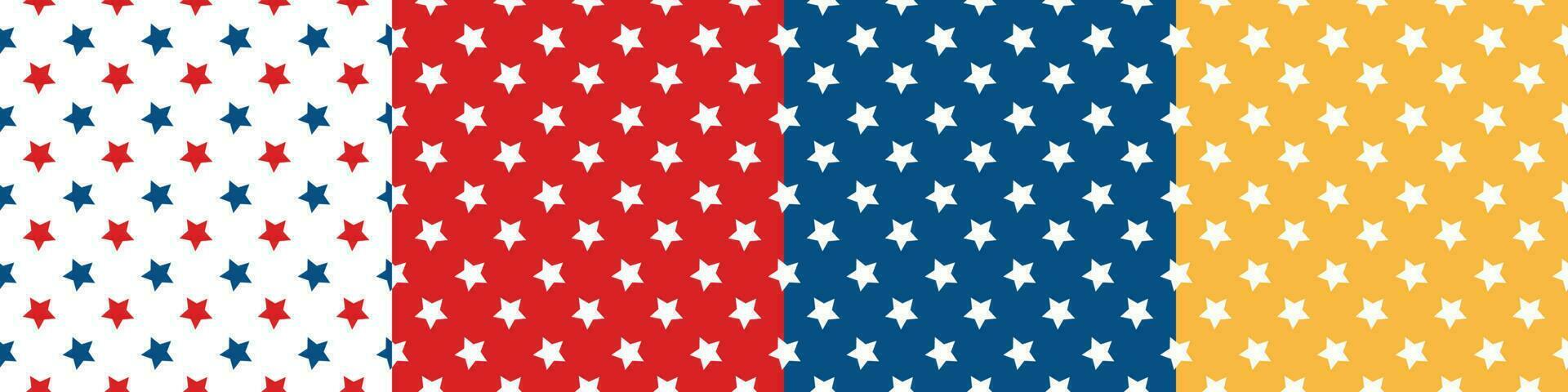 4th of July 2023. Patriotic Print Patterns. Stars, Stripes, Forever vector