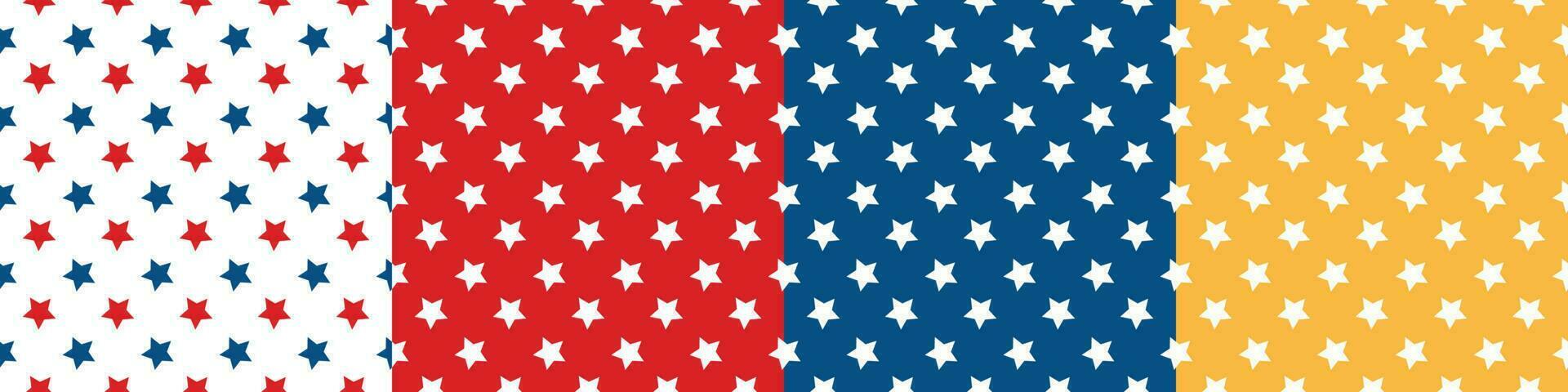 4th of July 2023. Patriotic Print Patterns. Stars, Stripes, Forever vector