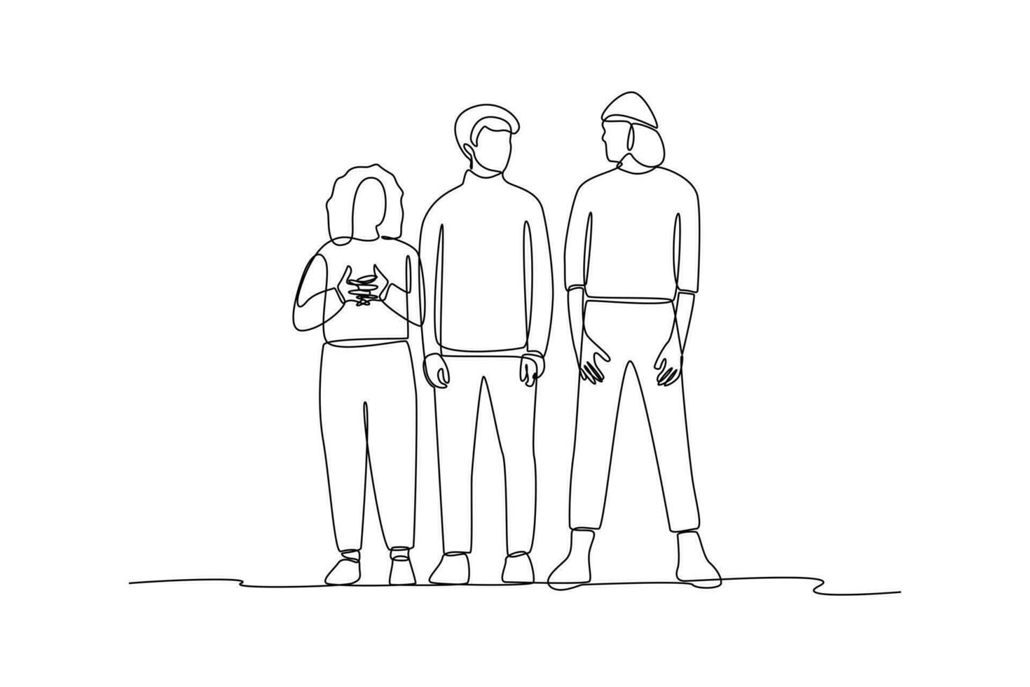 Single one-line drawing keragaman di perguruan tinggi. Diversity in college concept. Continuous line drawing illustration vector