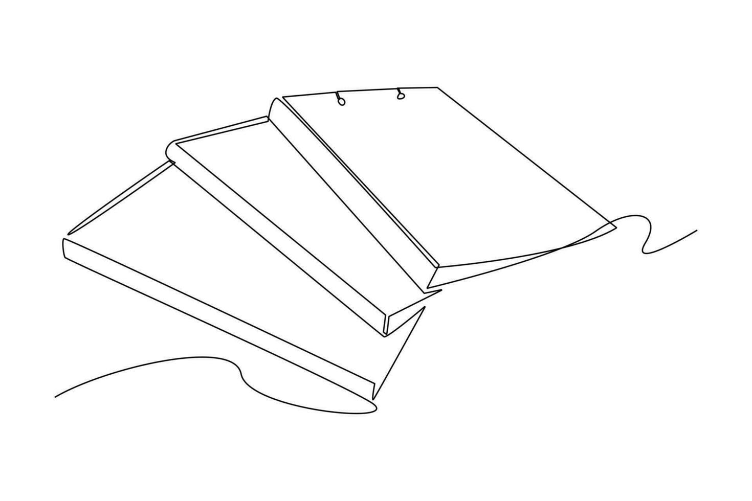Continuous one-line drawing three important documents. Document thin concept. Single line drawing design graphic vector illustration