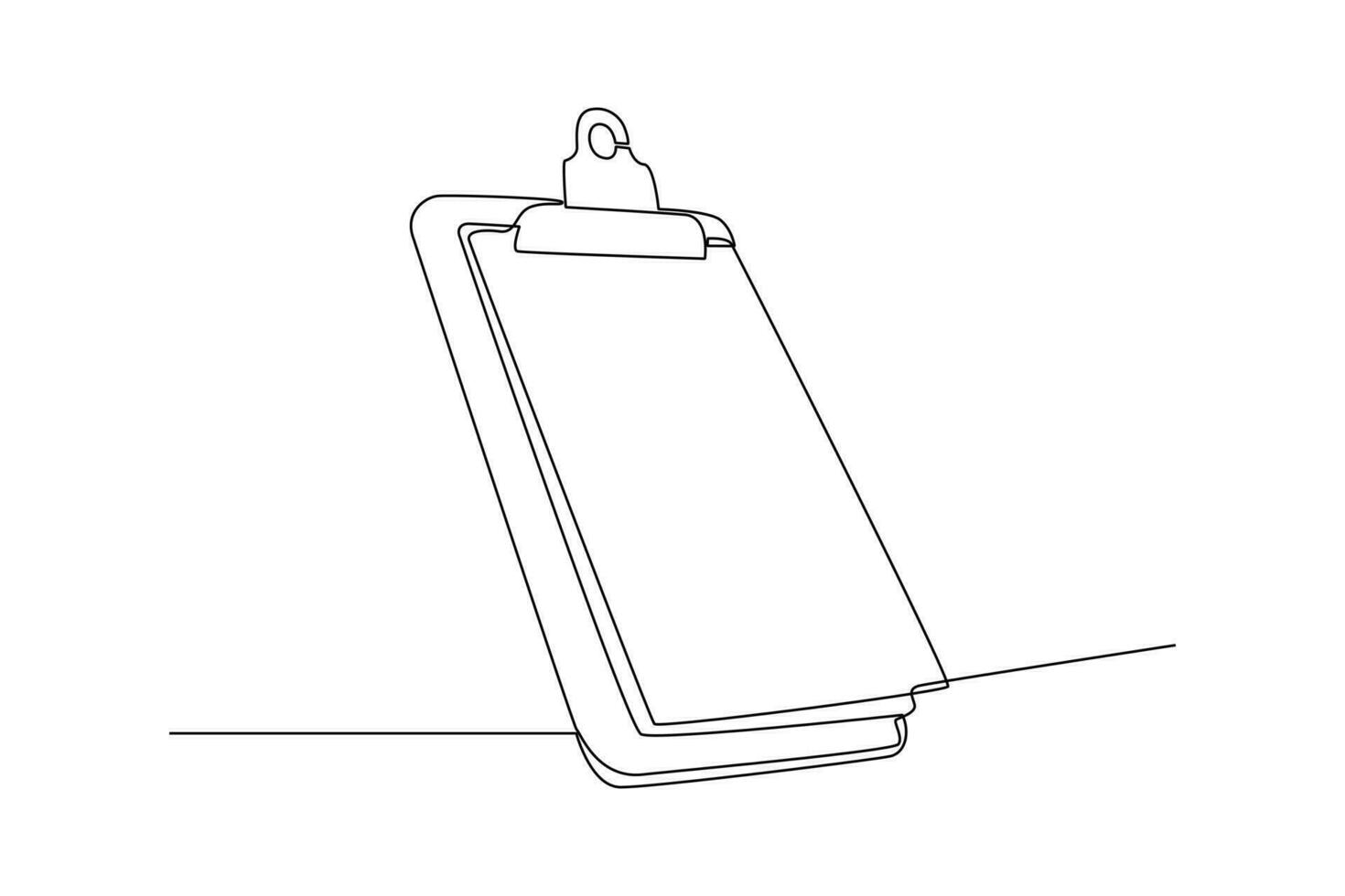 Continuous one-line drawing side view of the document. Document thin concept. Single line drawing design graphic vector illustration