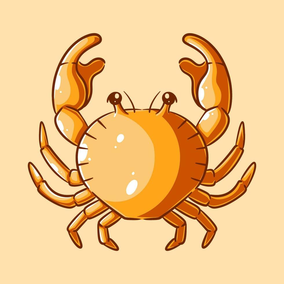 Hand drawn a crab design vector