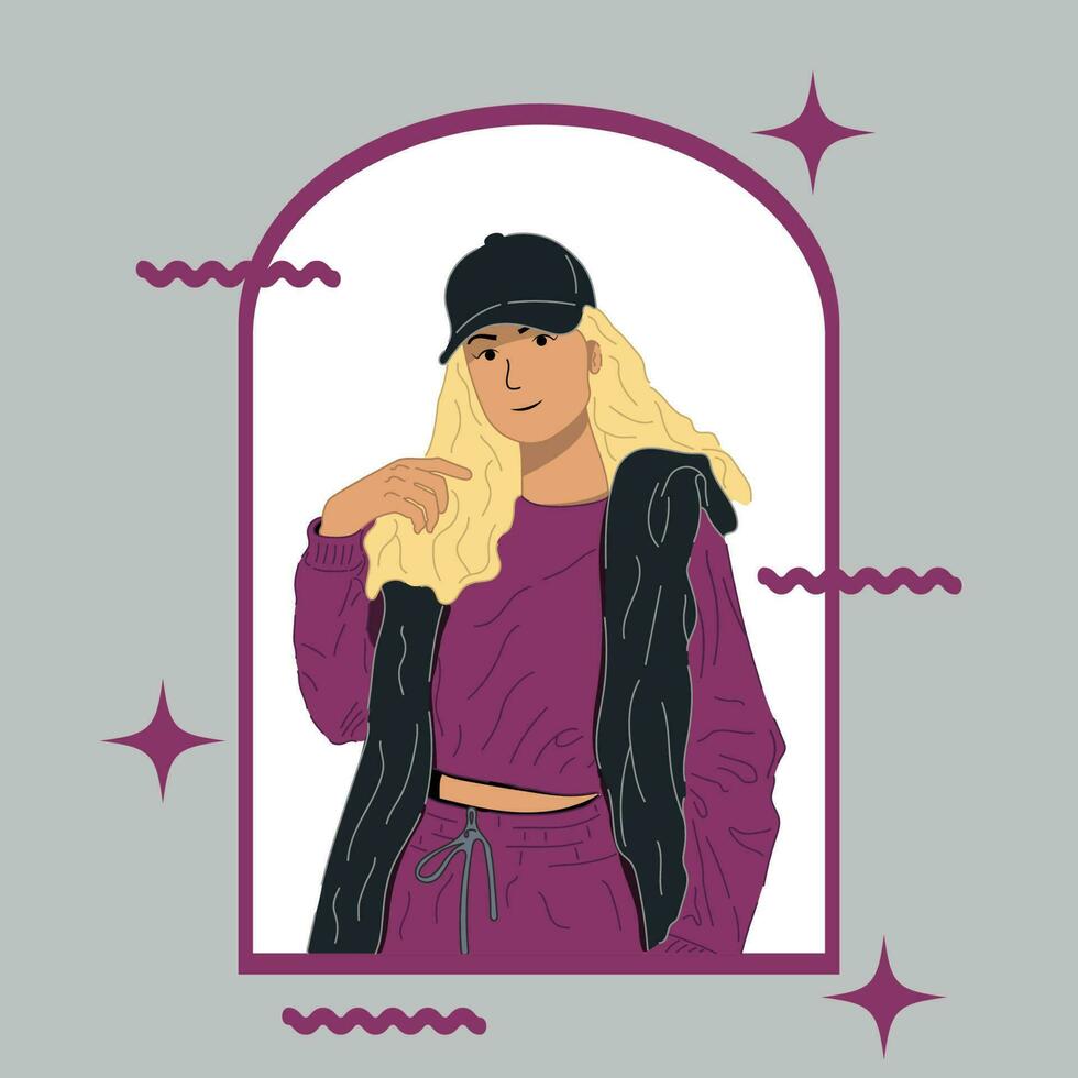 mujer Arte dibujar vector