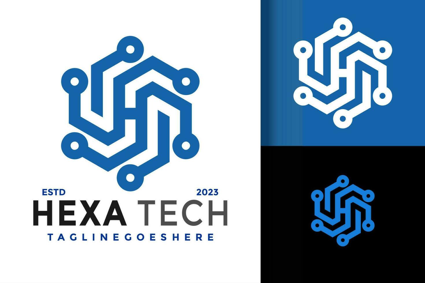 Letter H Hexagon Technology Logo vector icon illustration