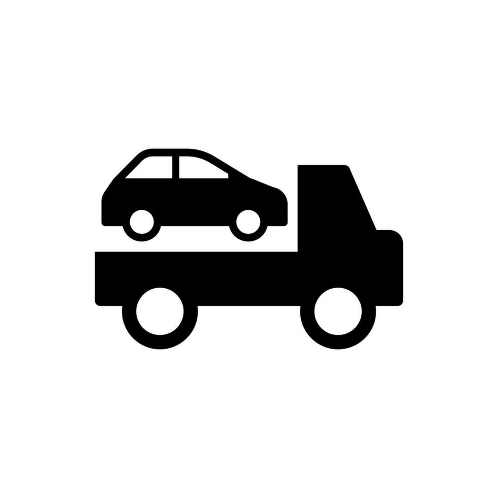 Car towing truck icon vector