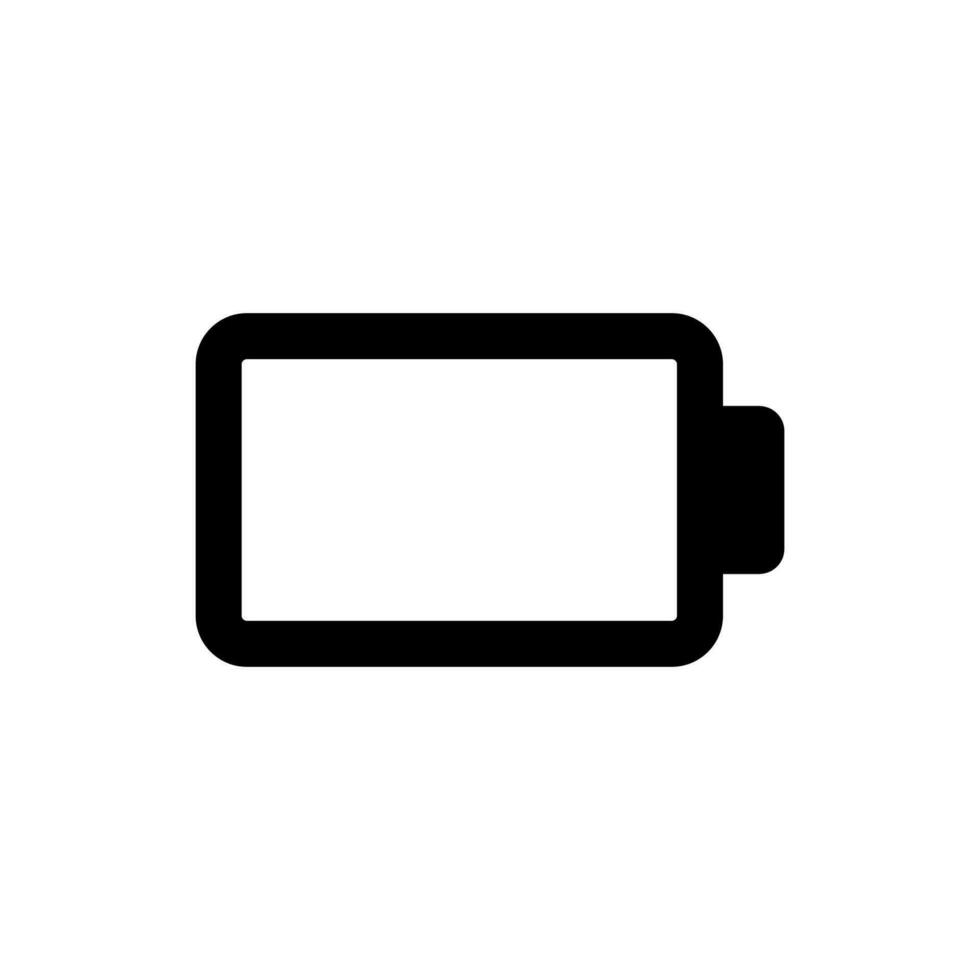 Empty battery icon vector