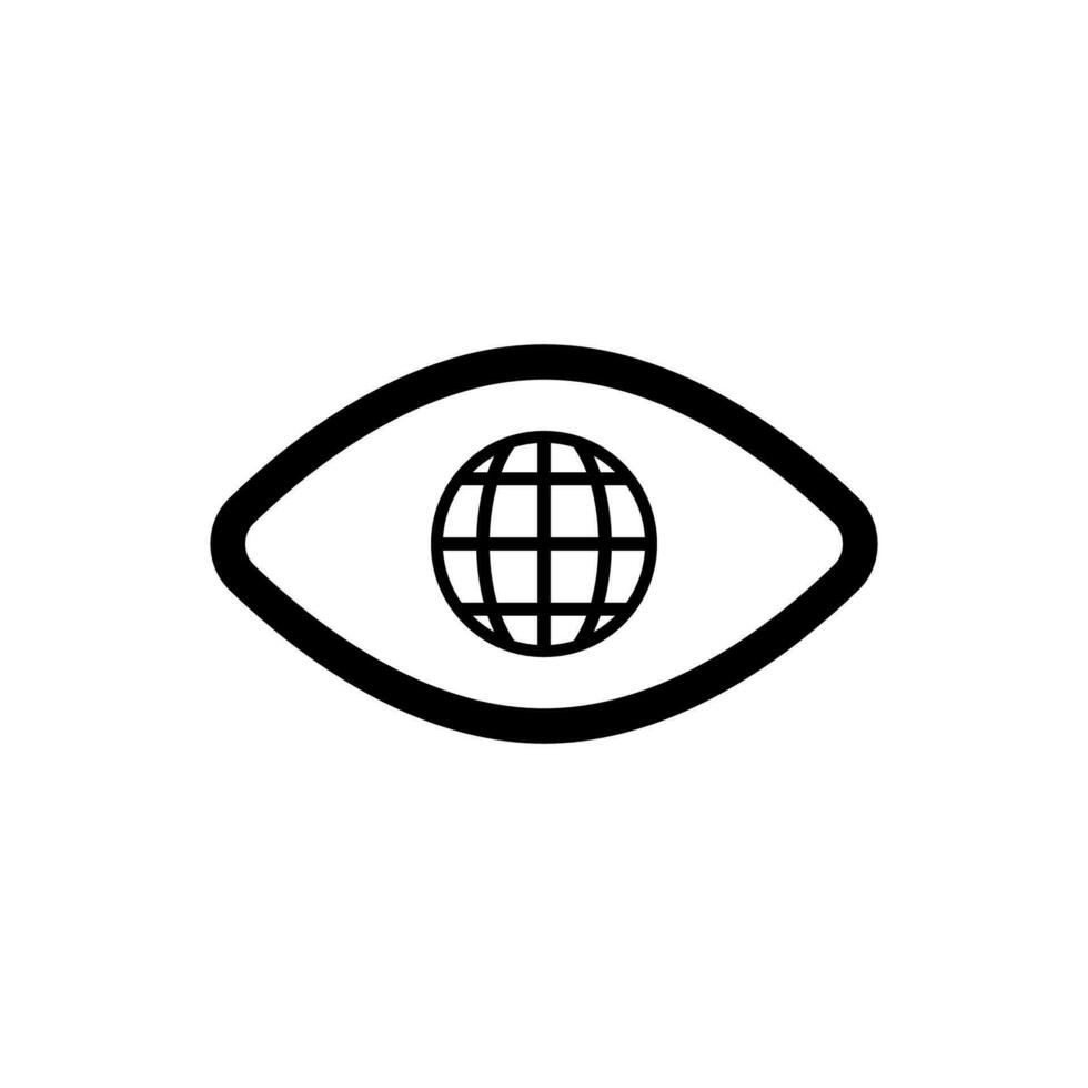 Global vision icon vector