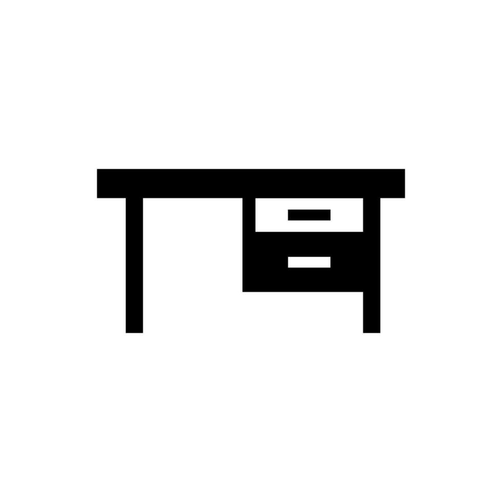 Office Desk Icon vector