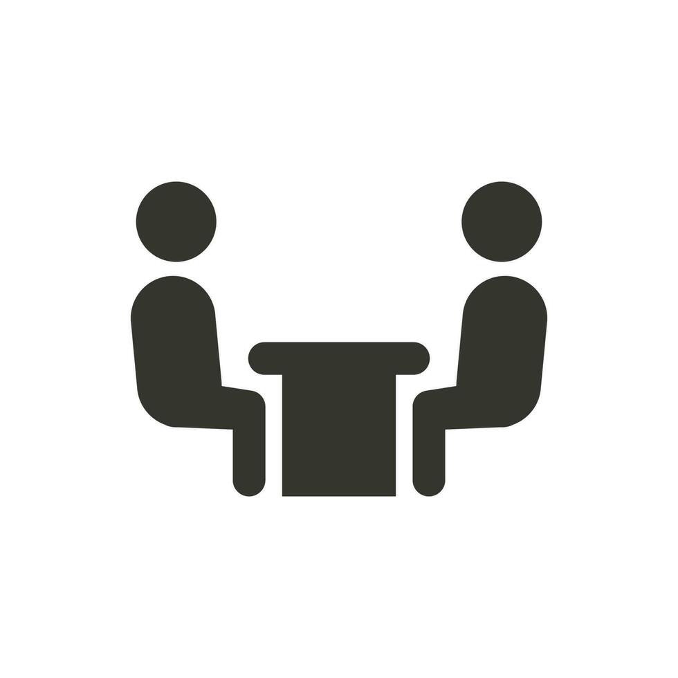 Simple illustration of a interview icon vector