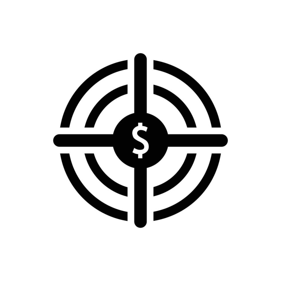 Financial target icon vector
