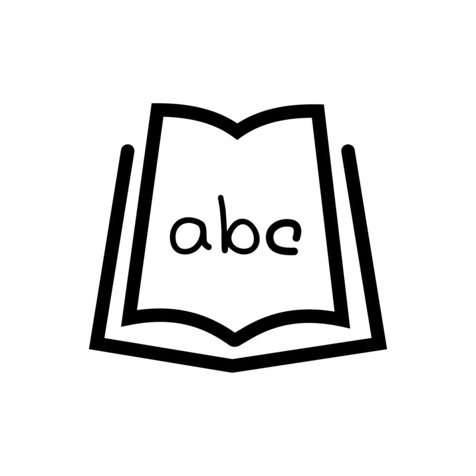 Alphabet book icon vector