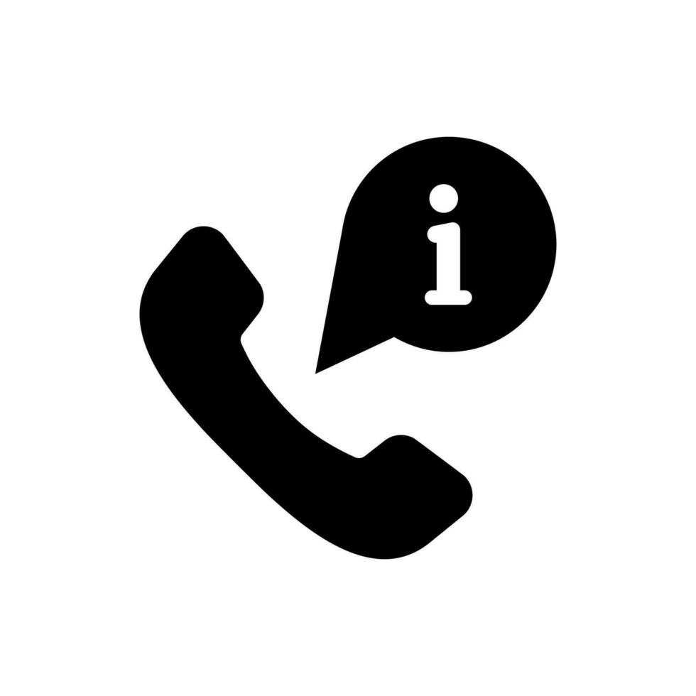 Call information icon vector