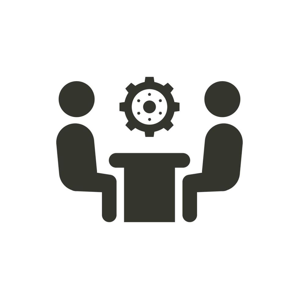 Simple illustration of a meeting icon vector