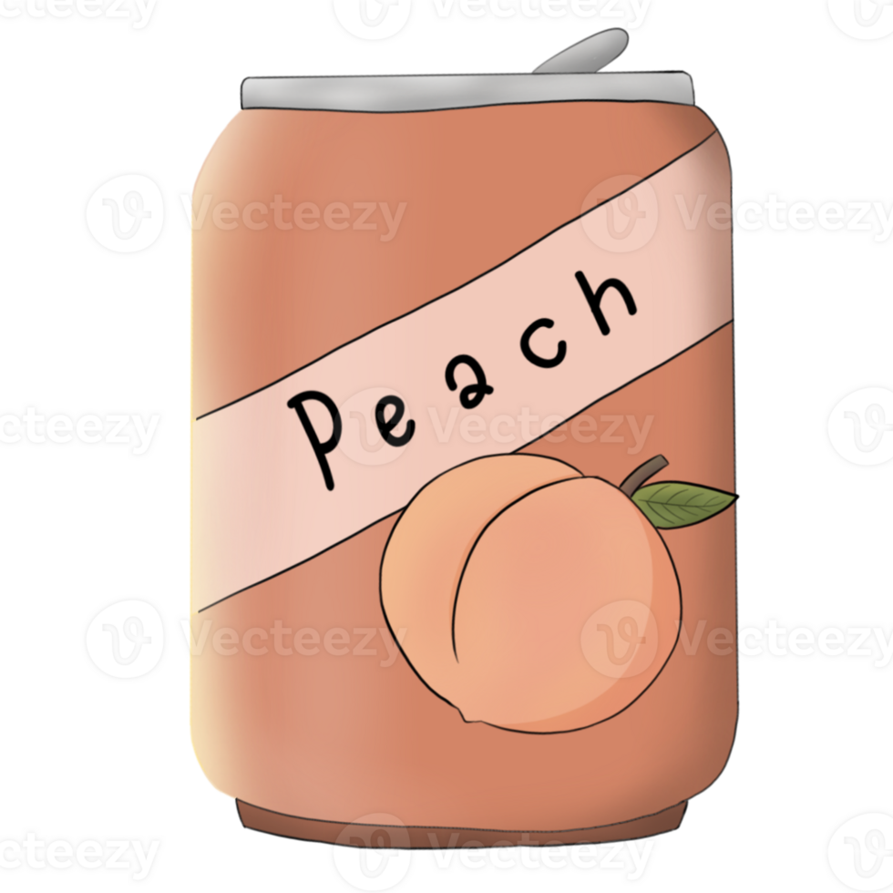 Peach soda in can png