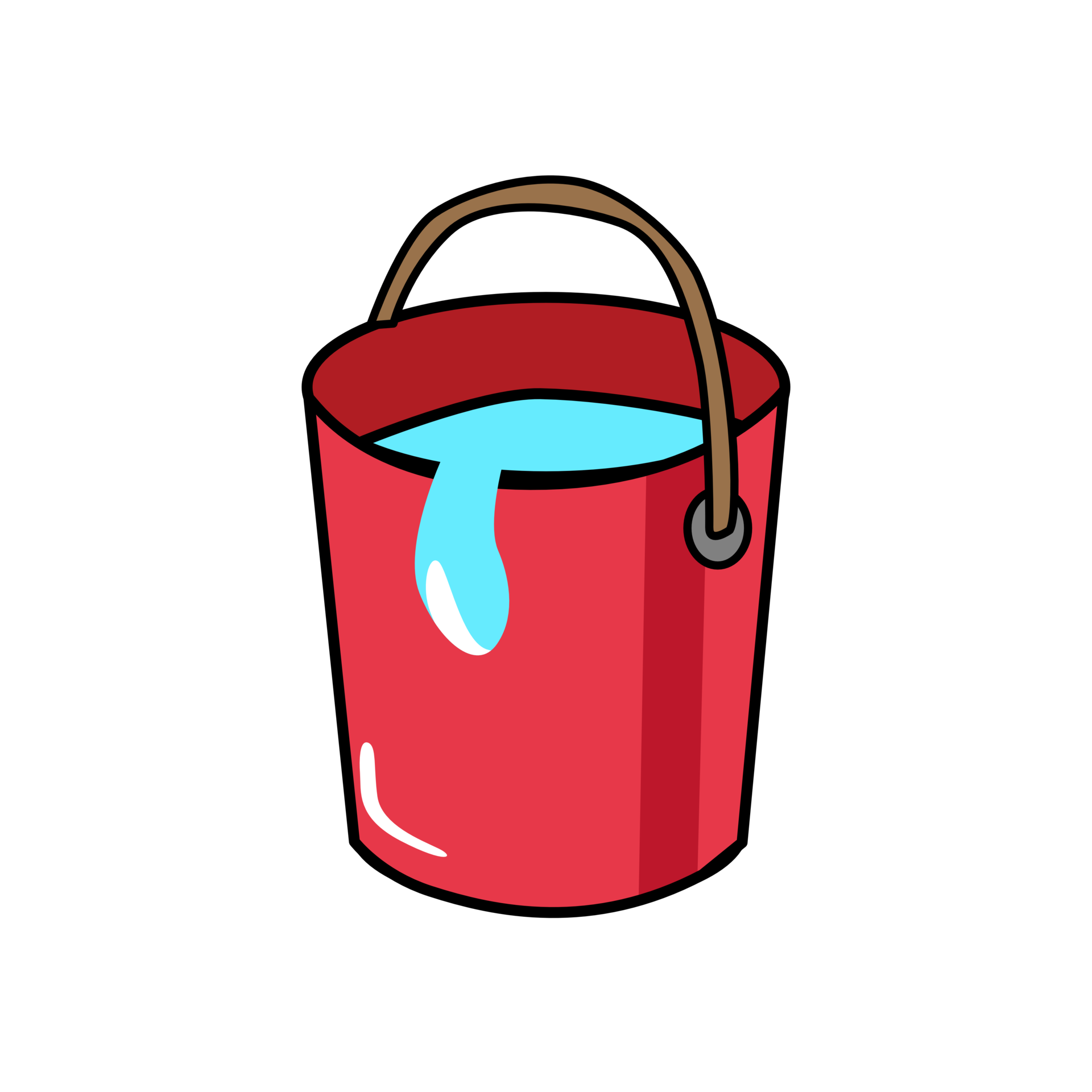 Red Bucket of water icon 24212040 PNG