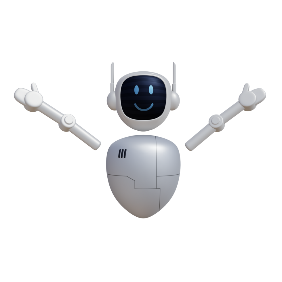 Robot 3d character png